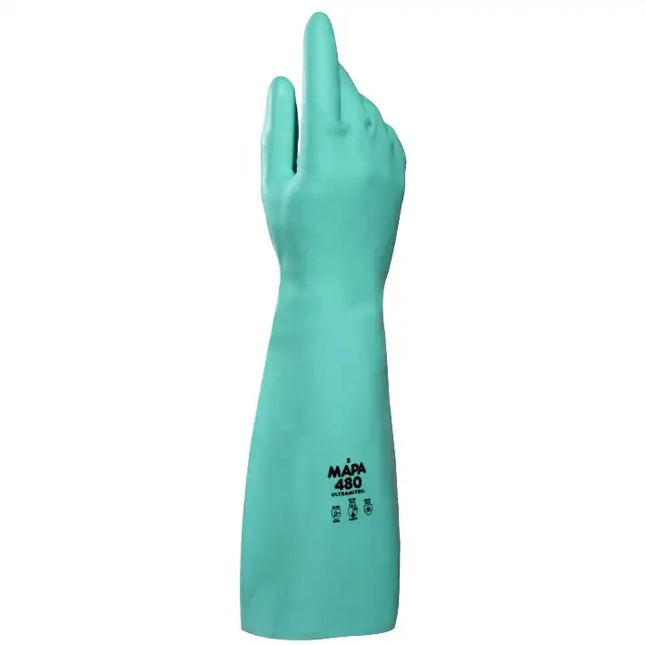 Nitril Chemie-Handschuhe "PERFORMANCE" 46cm in 7 (S) - Thumbnail 1