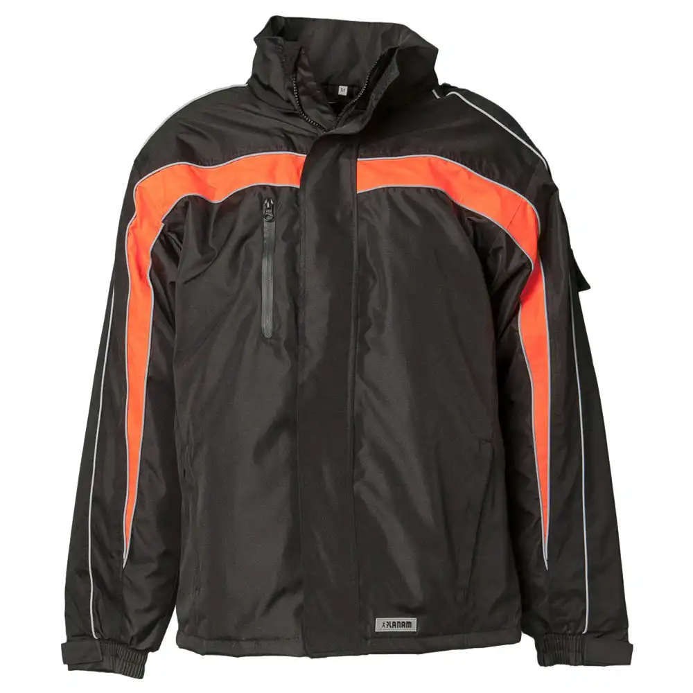 Winterjacke "COSMIC" in schwarz/orange, L - Thumbnail 1