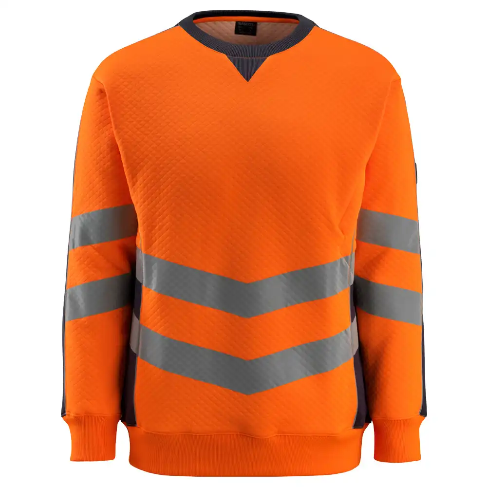 Warnschutz Sweatshirt "WIGTON" Safe Supreme UV-Schutz in orange/schwarzblau, XL - Thumbnail 1