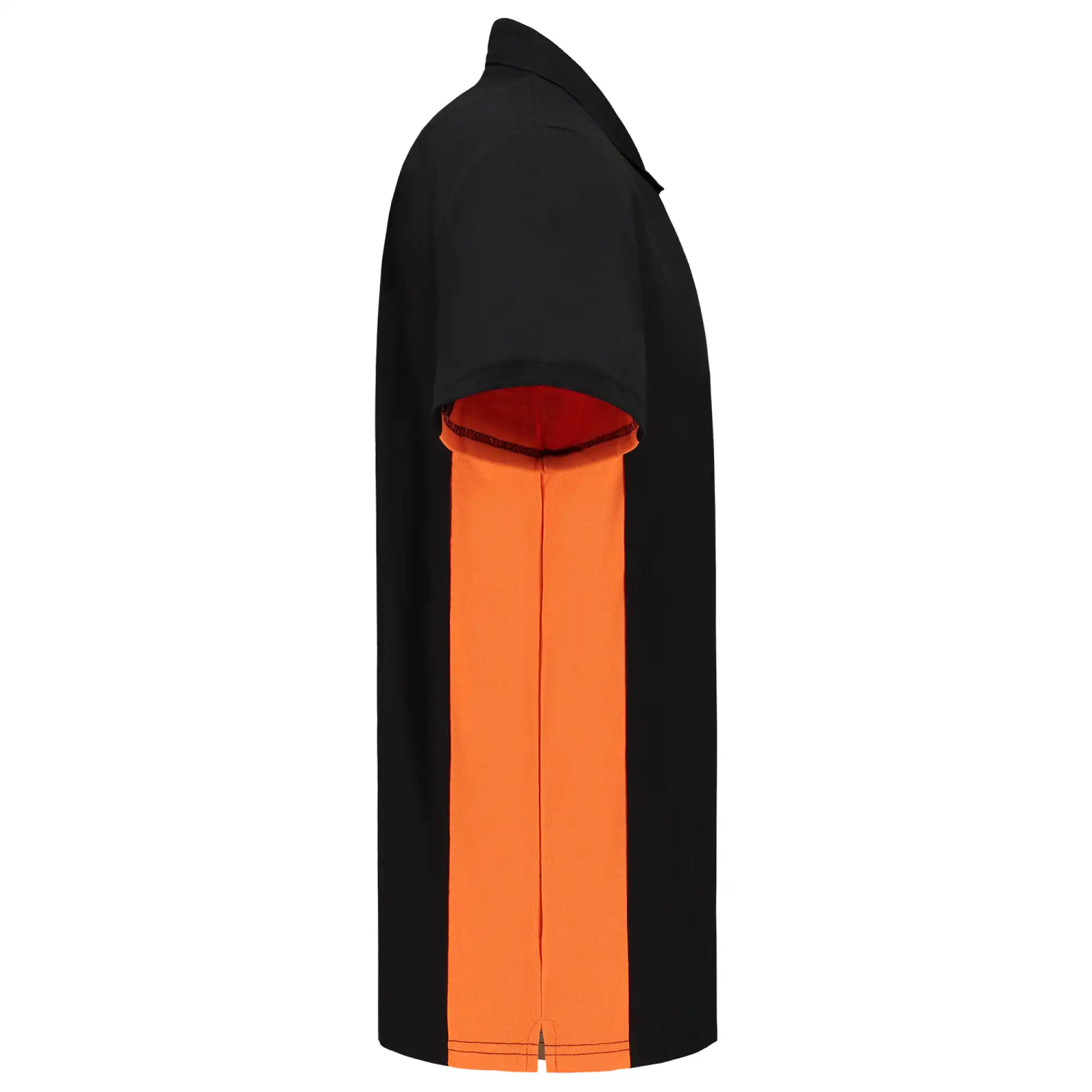 Polo-Shirt Bicolor "202004" Workwear in black/orange, M - Thumbnail 4