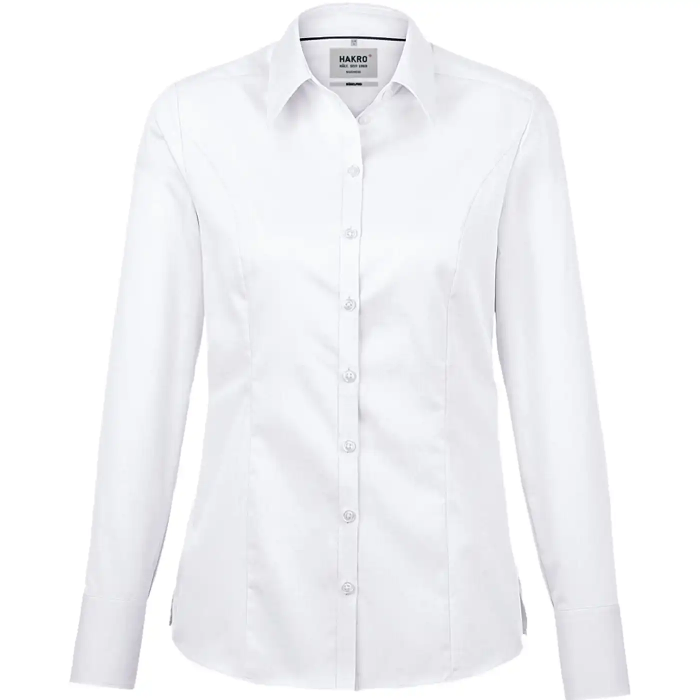 Bluse "BUSINESS" langarm 106 in L, Weiß - Thumbnail 1