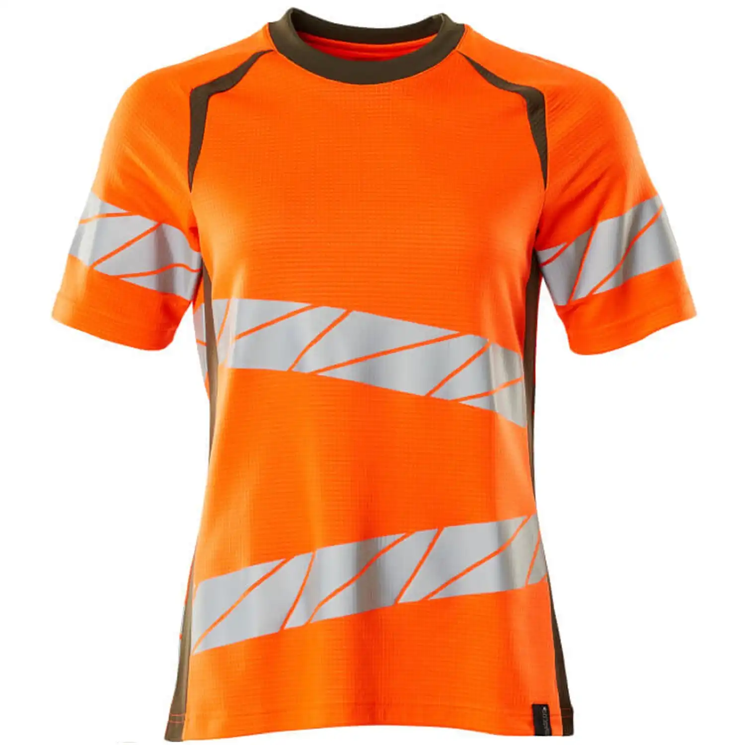 Damen Warnschutz T-Shirt "ACCELERATE SAFE" UV-Schutz in orange/moosgrün, S - Bild 1