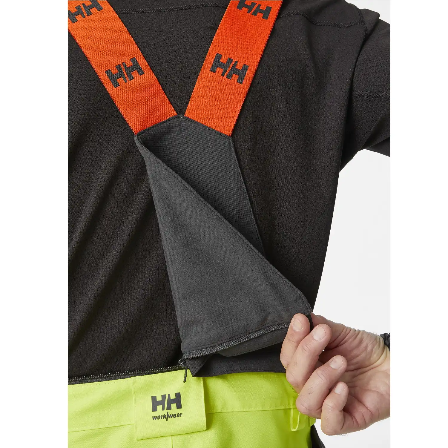 Warnschutz Regen-Handwerkerhose "ALNA 2.0" in gelb/schwarz, C44 - Thumbnail 3