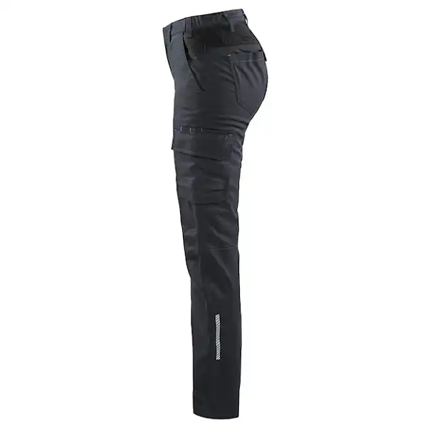 Damen Stretch Bundhose "7144" Industrie in mittelgrau/schwarz, C42 - Thumbnail 3