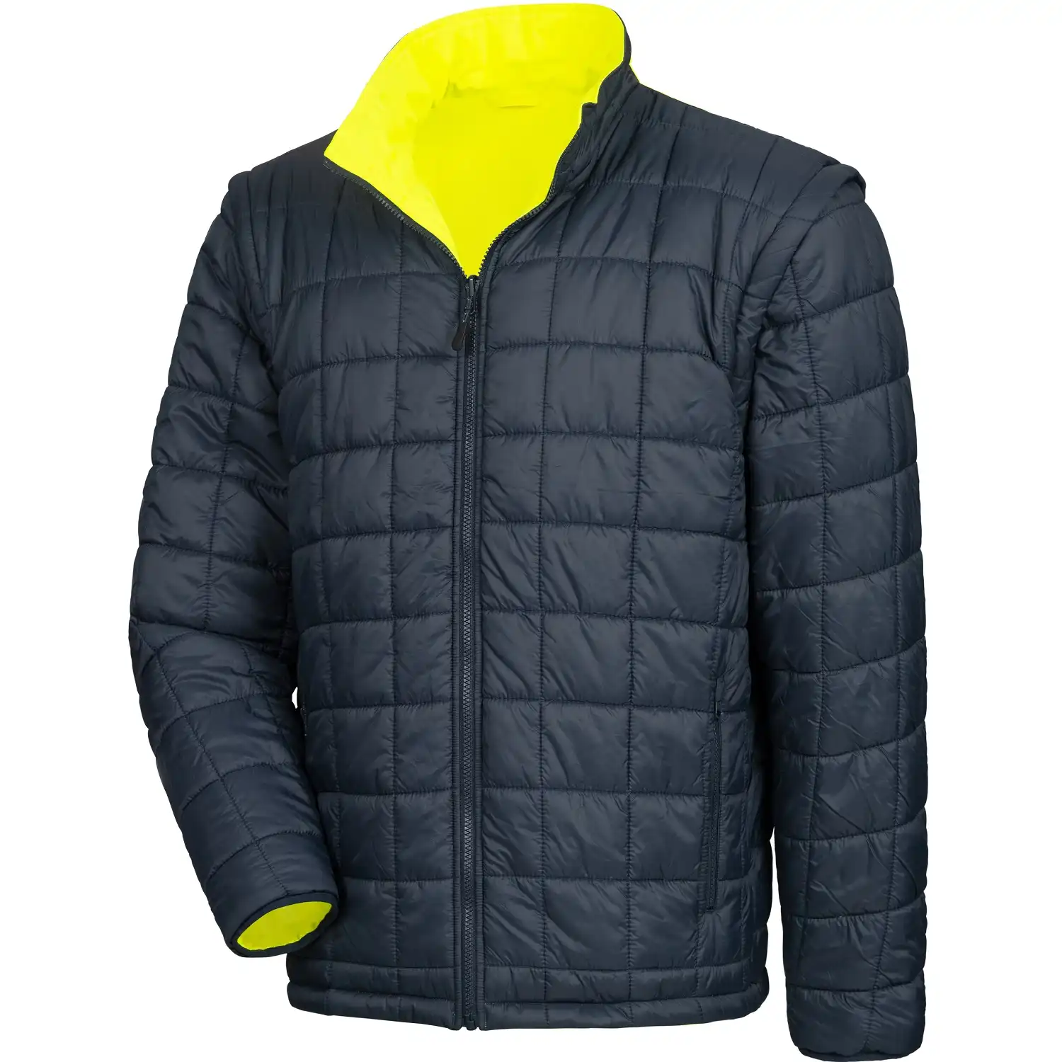 Warnschutz Winterjacke 6-in-1 "MOTION TEX VIZ PLUS" in gelb/marine, L - Thumbnail 5