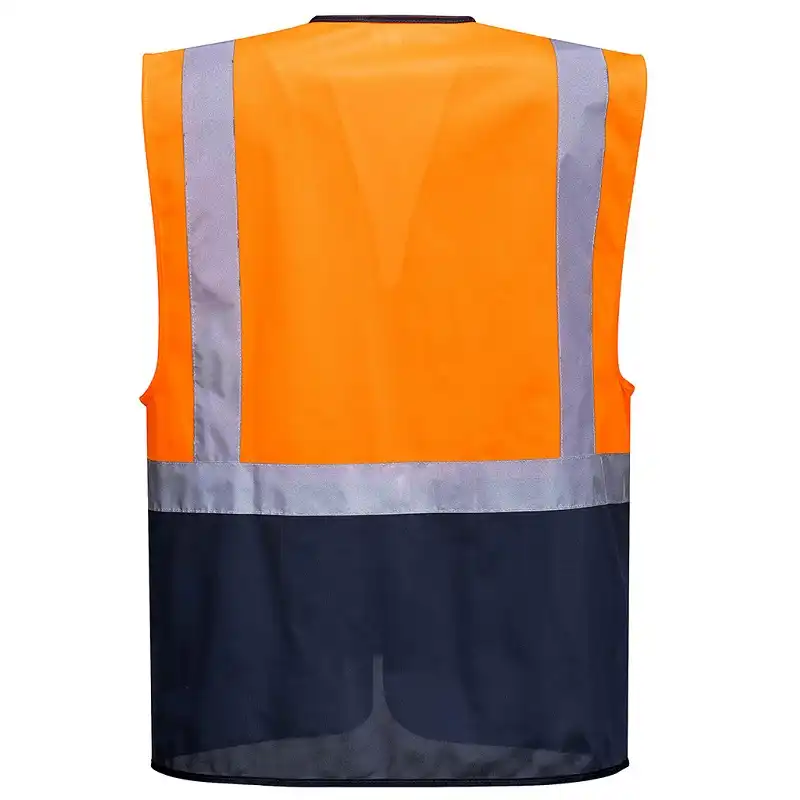 Warnweste Executive "WARSCHAU" Kl. 1 in orange/marine, L - Thumbnail 2