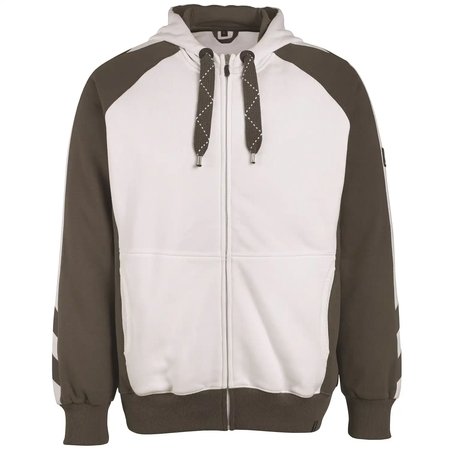 Kapuzen-Sweatshirt "WIESBADEN" Unique in weiß/anthrazit, XXL - Bild 1