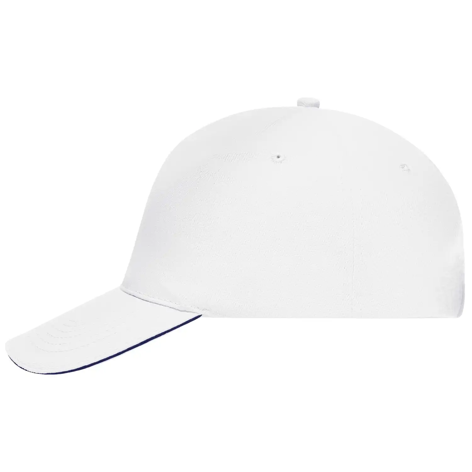 Basecap "MB035" 5-Panel-Sandwich in white/navy - Bild 1