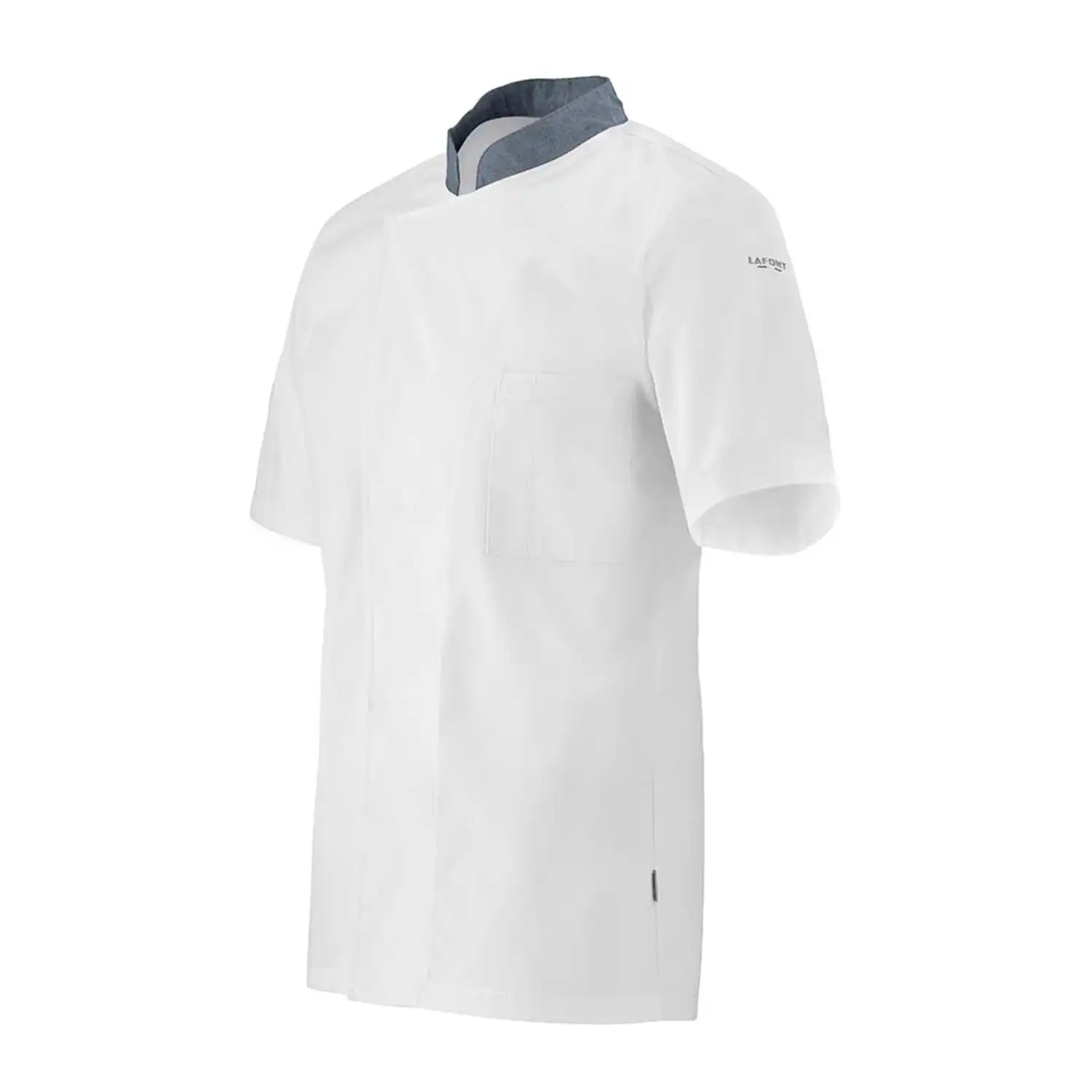 Herren Kochhemd "TURNIP" in weiß/denimblue, XS - Thumbnail 2