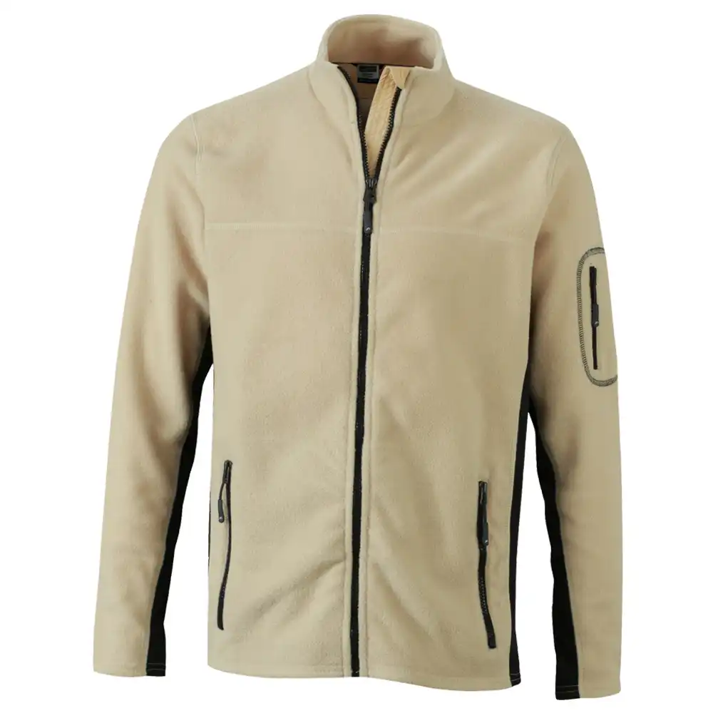 Fleecejacke "JN842" in stone/black, L - Bild 1