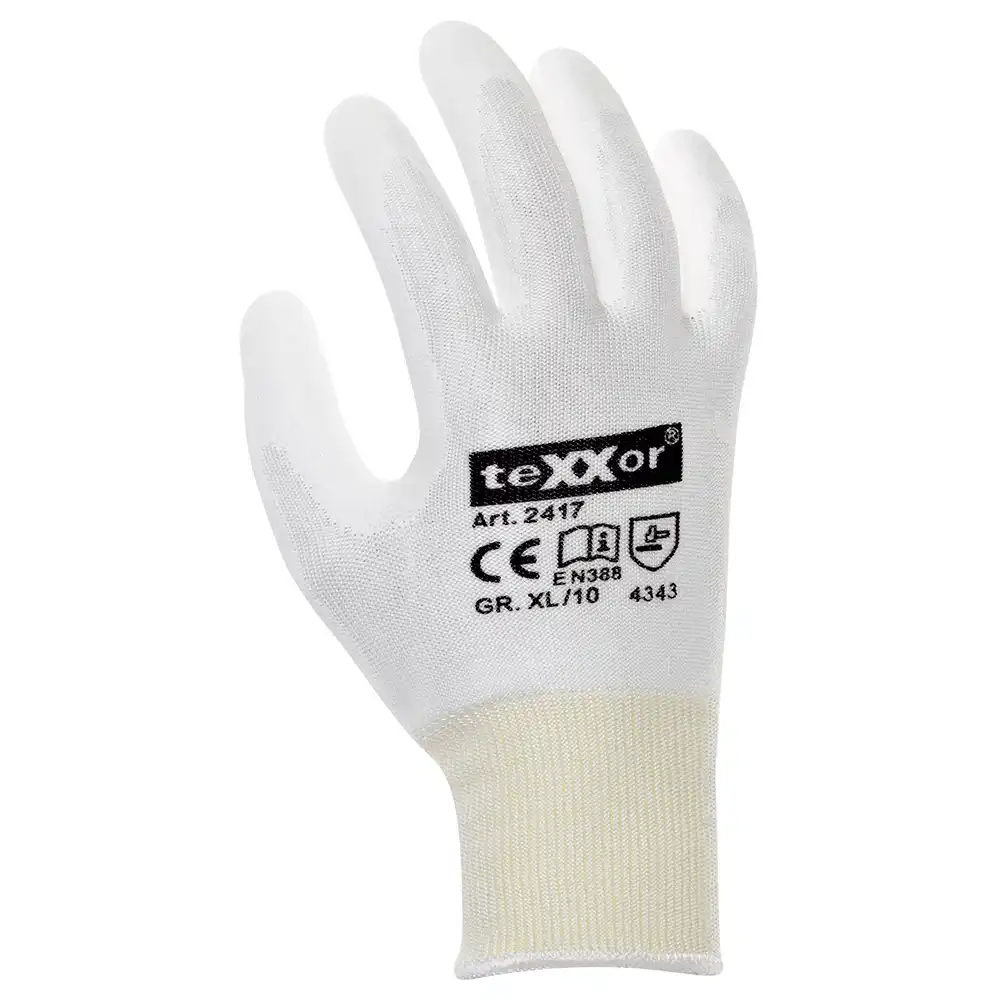 PU-Schnittschutz-Montagehandschuhe "CUT²Pro" weiß in S - Thumbnail 1