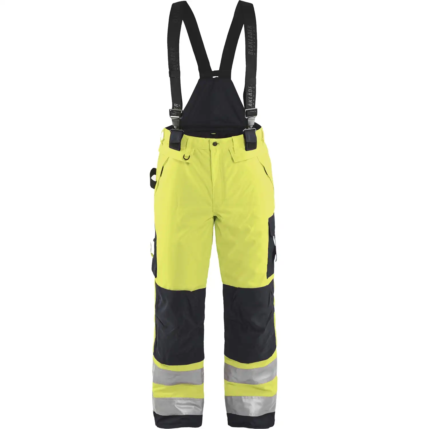 Warnschutz-Winterlatzhose "1885" 100% Polyester in gelb/schwarz, C146 - Thumbnail 1