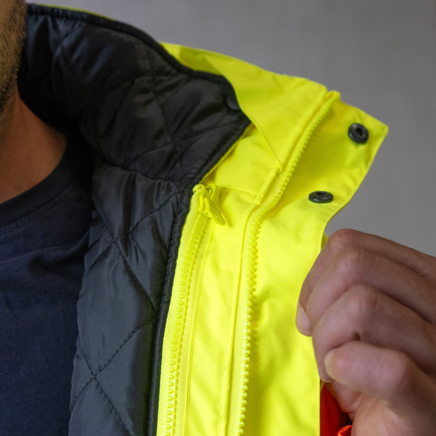 Winter Warnschutzparka 3in1 in gelb/grau, L - Thumbnail 3