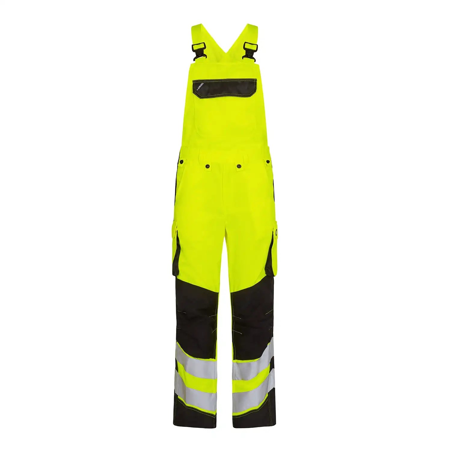 Warnschutz Latzhose "3545-319" Safety leicht Kl. 2 in gelb/schwarz, 68 - Thumbnail 1