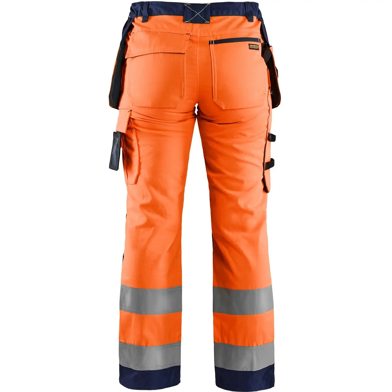 Damen Warnschutz Handwerkerhose "7156" in orange/marine, 34 - Thumbnail 2