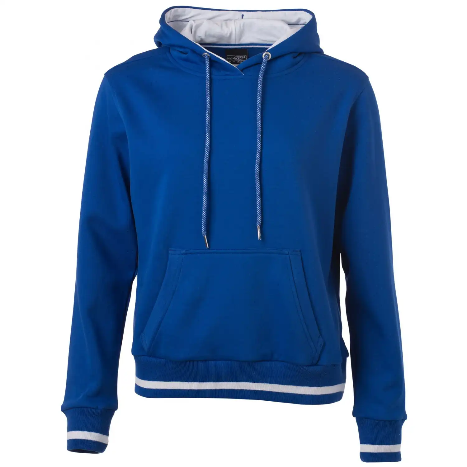 Damen Kapuzen-Sweatshirt "JN777" in royal/white, L - Thumbnail 1