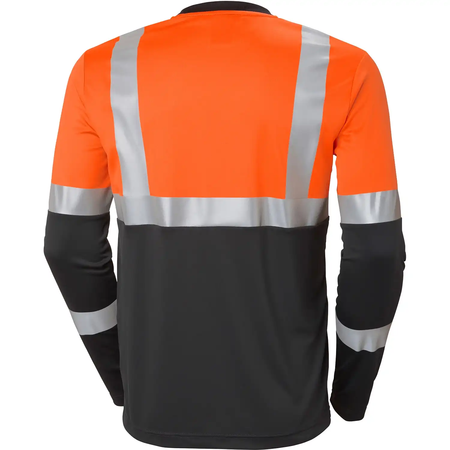 Warnschutz Langarmshirt "ADDVIS" UV-Schutz in orange/schwarz, XS - Thumbnail 2