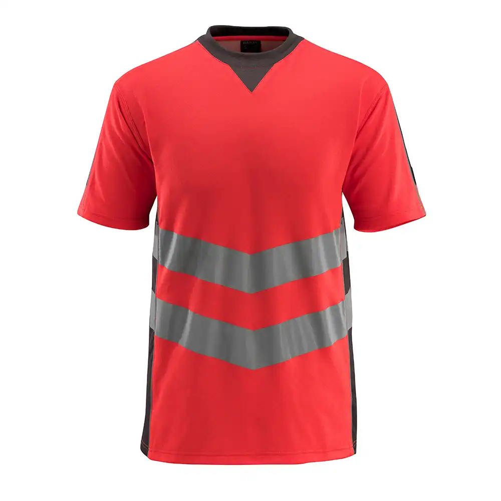 Warnschutz T-Shirt "SANDWELL" Safe Supreme UV-Schutz in rot/dunkelanthrazit, XXL - Thumbnail 1