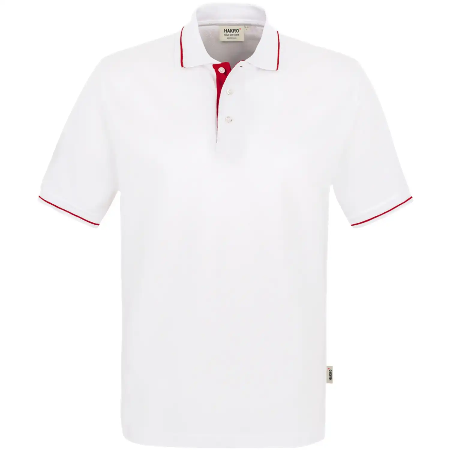 Contrast Polo-Shirt "Casual" 803 in L, Weiß - Bild 1
