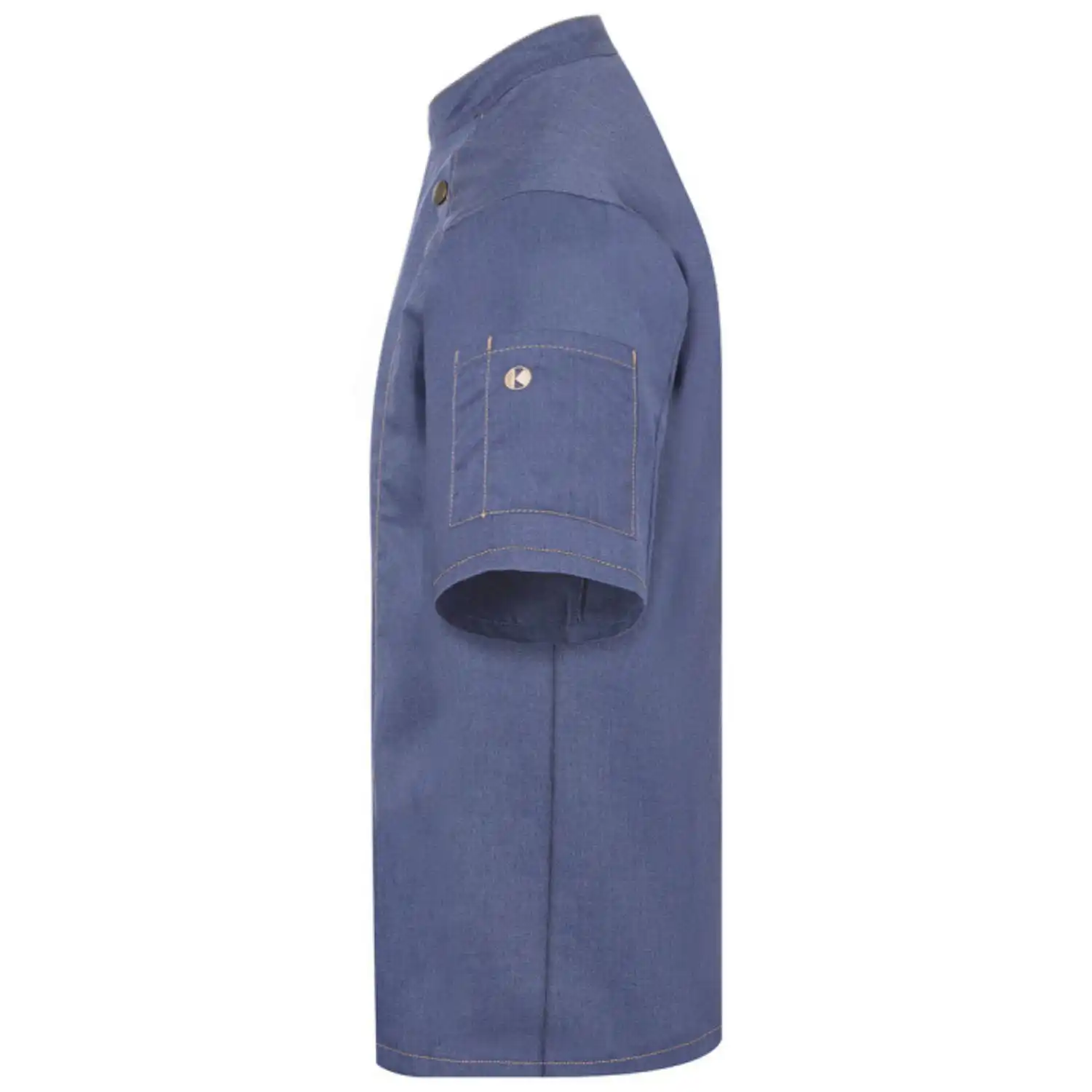 Herren Kochjacke Jeans "JM 32" in 46, vintage blau - Thumbnail 3
