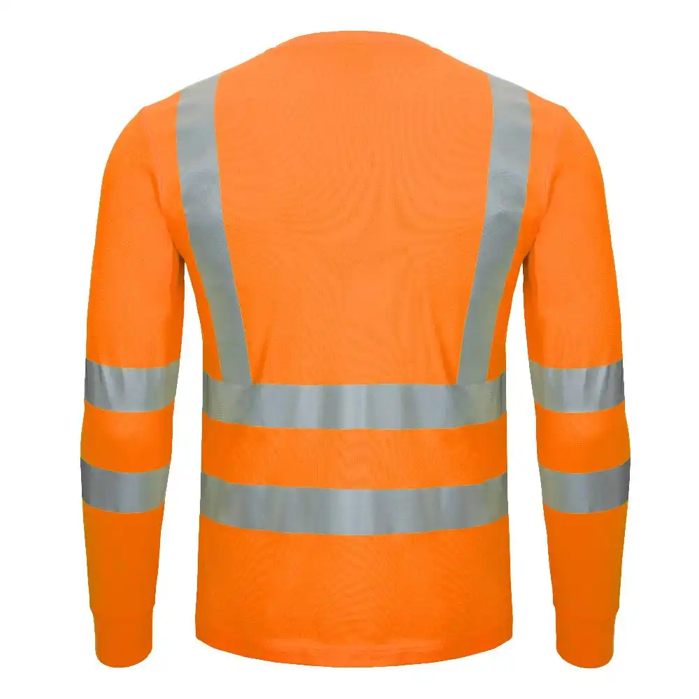 Warnschutz Langarmshirt Kl. 3 "MOTION TEX VIZ" UV-Schutz in Orange, XL - Thumbnail 2