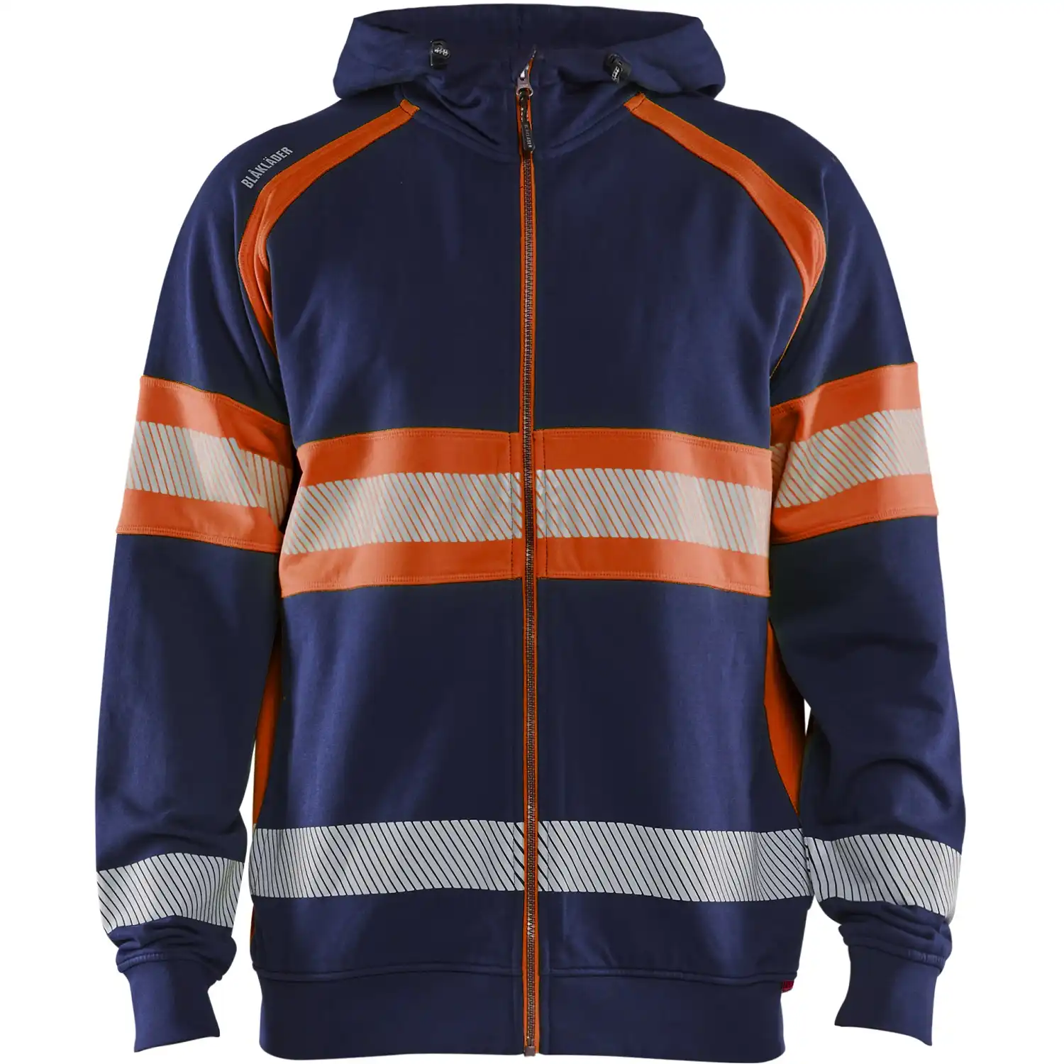 Warnschutz Kapuzen-Sweatjacke Kl. 1 "3552" in marine/orange, 3XL - Thumbnail 1