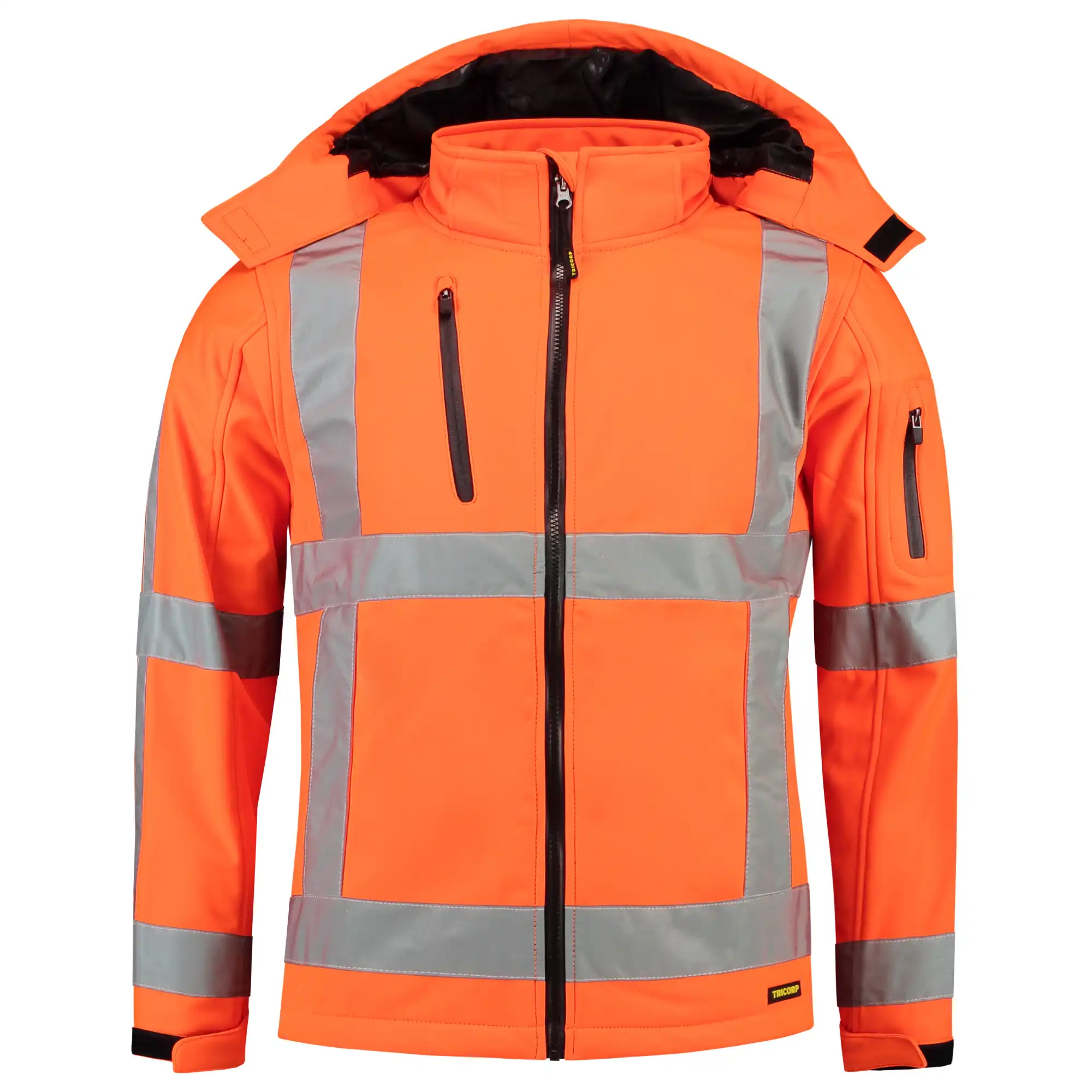 Warnschutz Softshelljacke RWS "403003" Safety in Orange, 8XL - Thumbnail 1