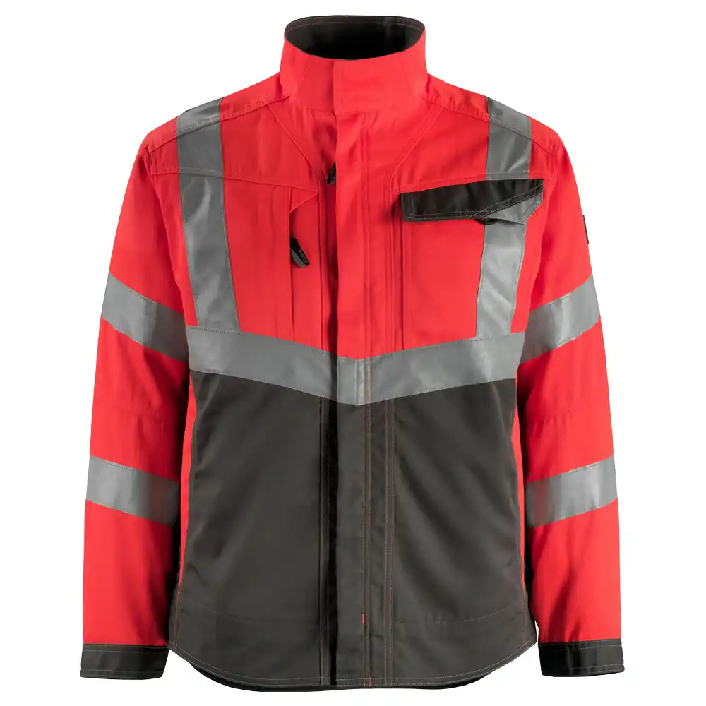 Warnschutz Jacke "OXFORD" Safe Supreme in rot/anthrazit, XXL - Bild 1