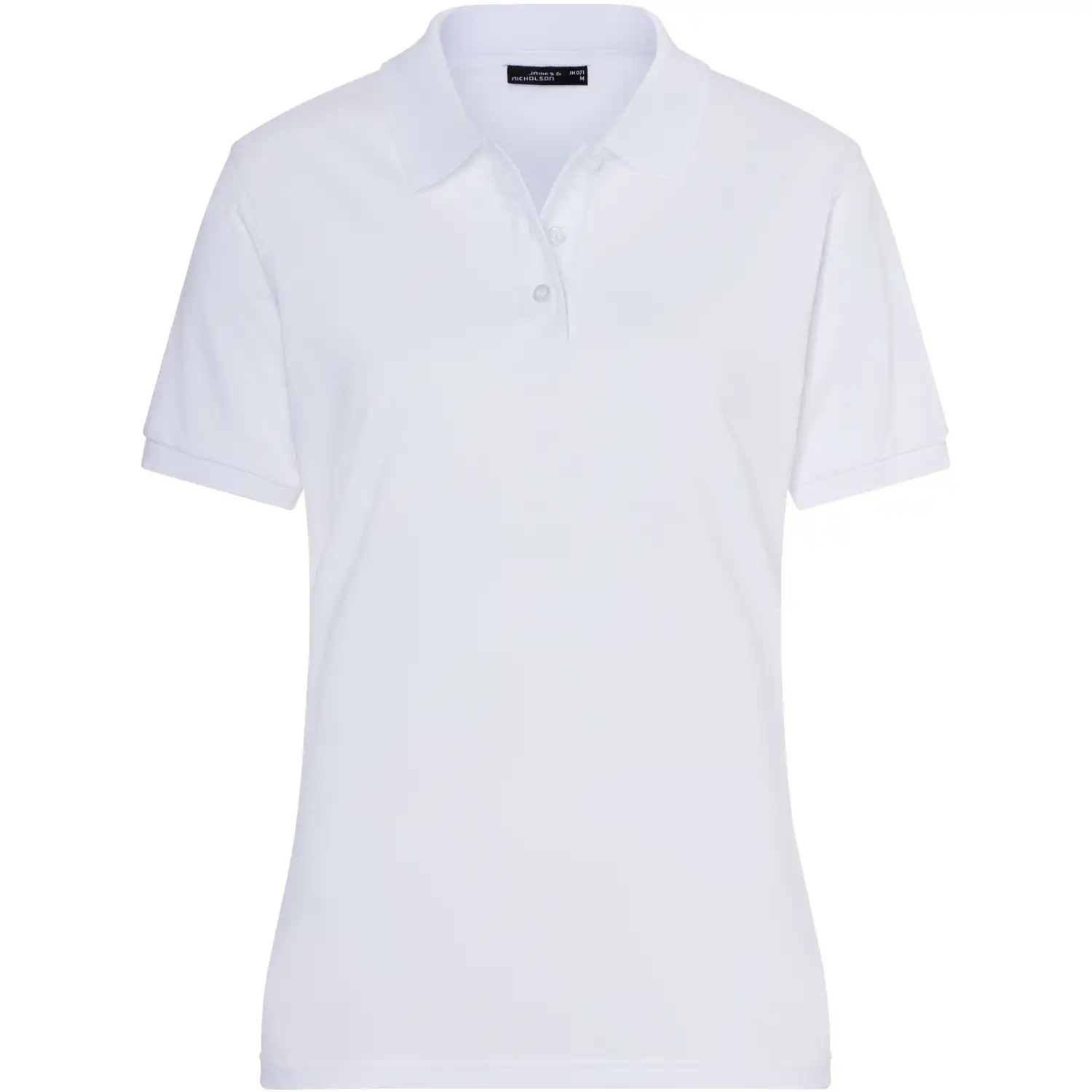 Damen Polo-Shirt Classic "JN071" in white, L - Thumbnail 1