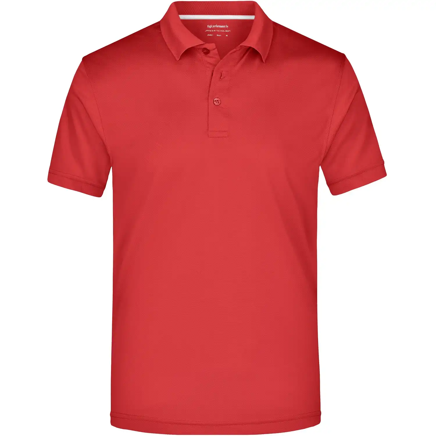 Herren Polo-Shirt High Performance "JN401" in red, 3XL - Thumbnail 1