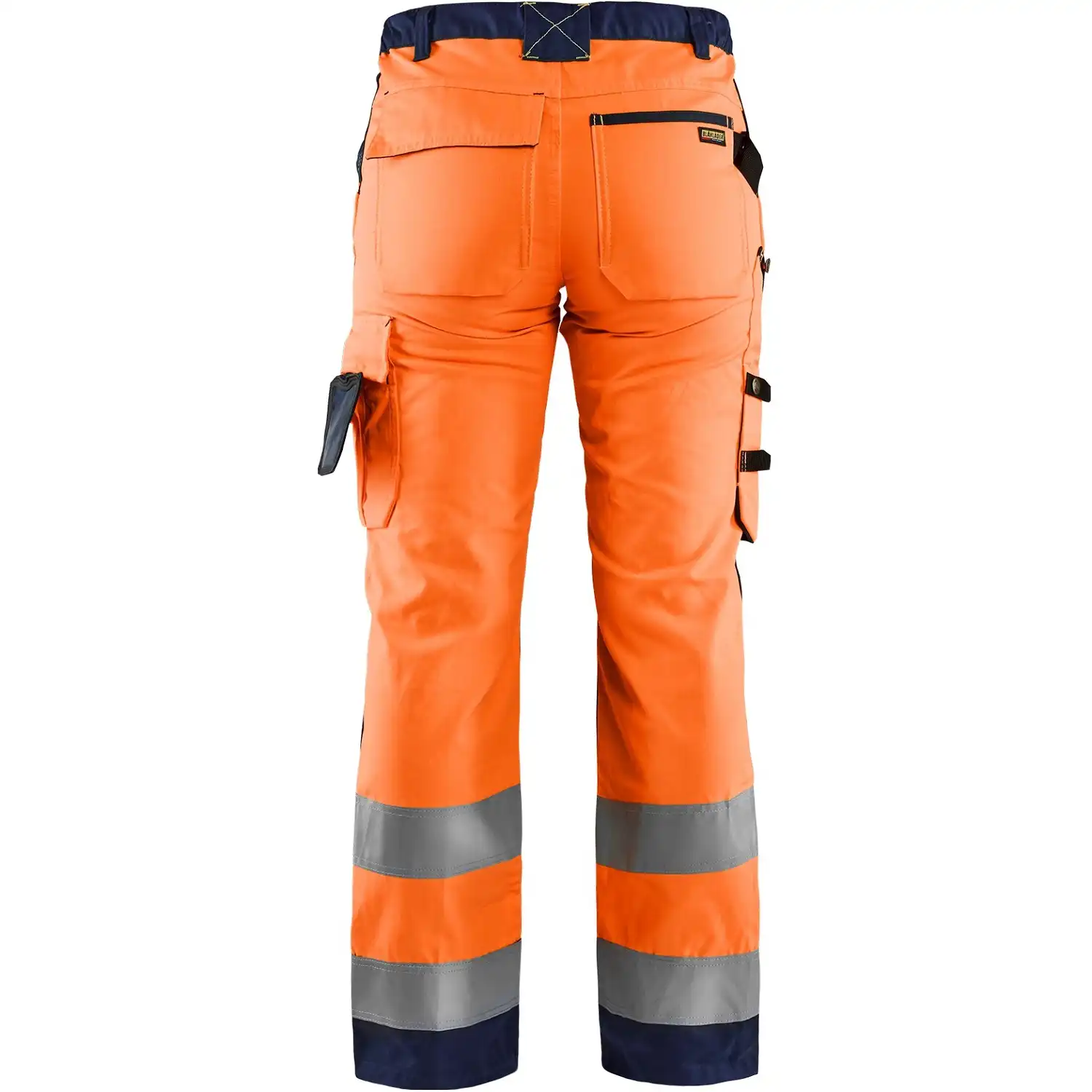 Damen Warnschutz-Bundhose "7155" in orange/marine, D23 - Thumbnail 2