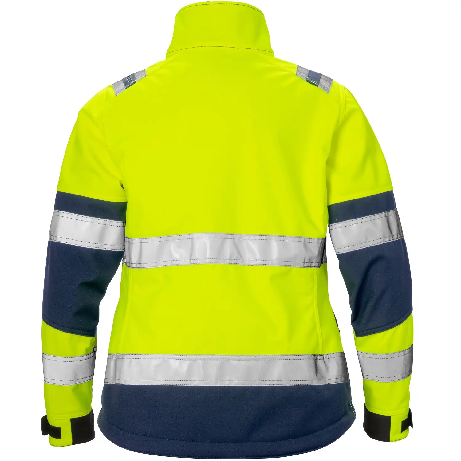 Damen Warnschutz Softshelljacke "4183 WYH" in gelb/marine, XS - Thumbnail 2