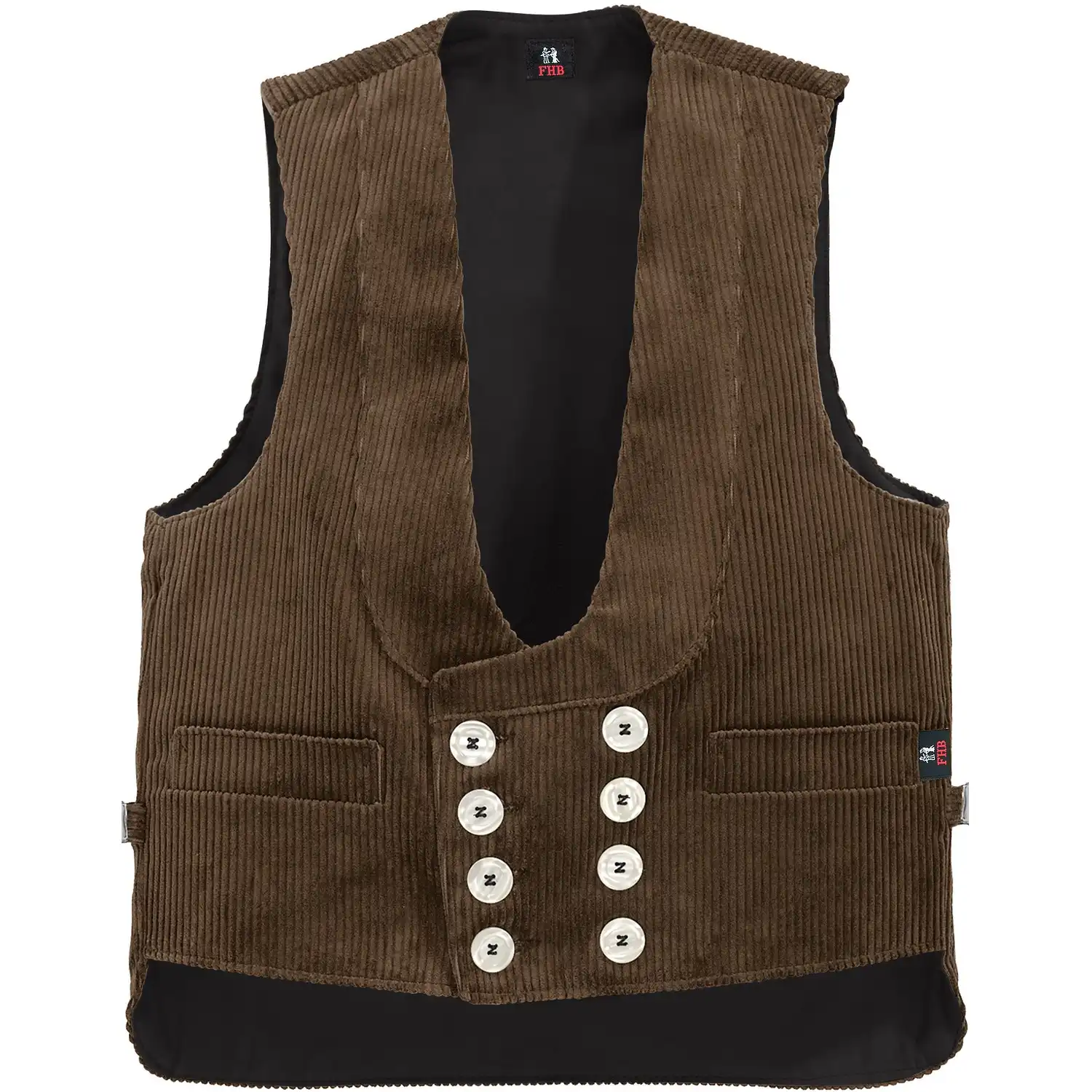 Zunftweste Trenkercord "EMIL" in olive, 44 - Bild 1