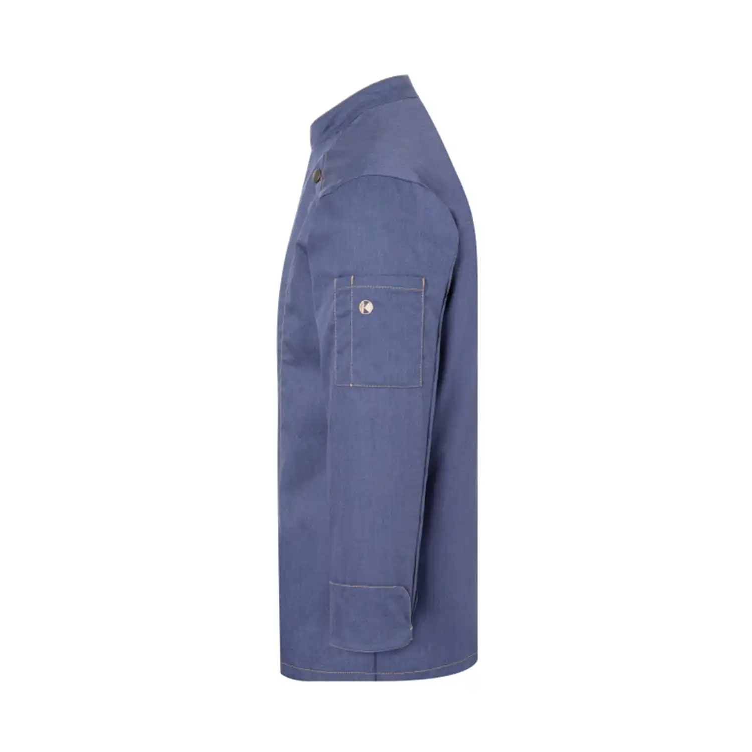 Herren Kochjacke Jeans "JM 24" in 46, vintage blau - Thumbnail 3