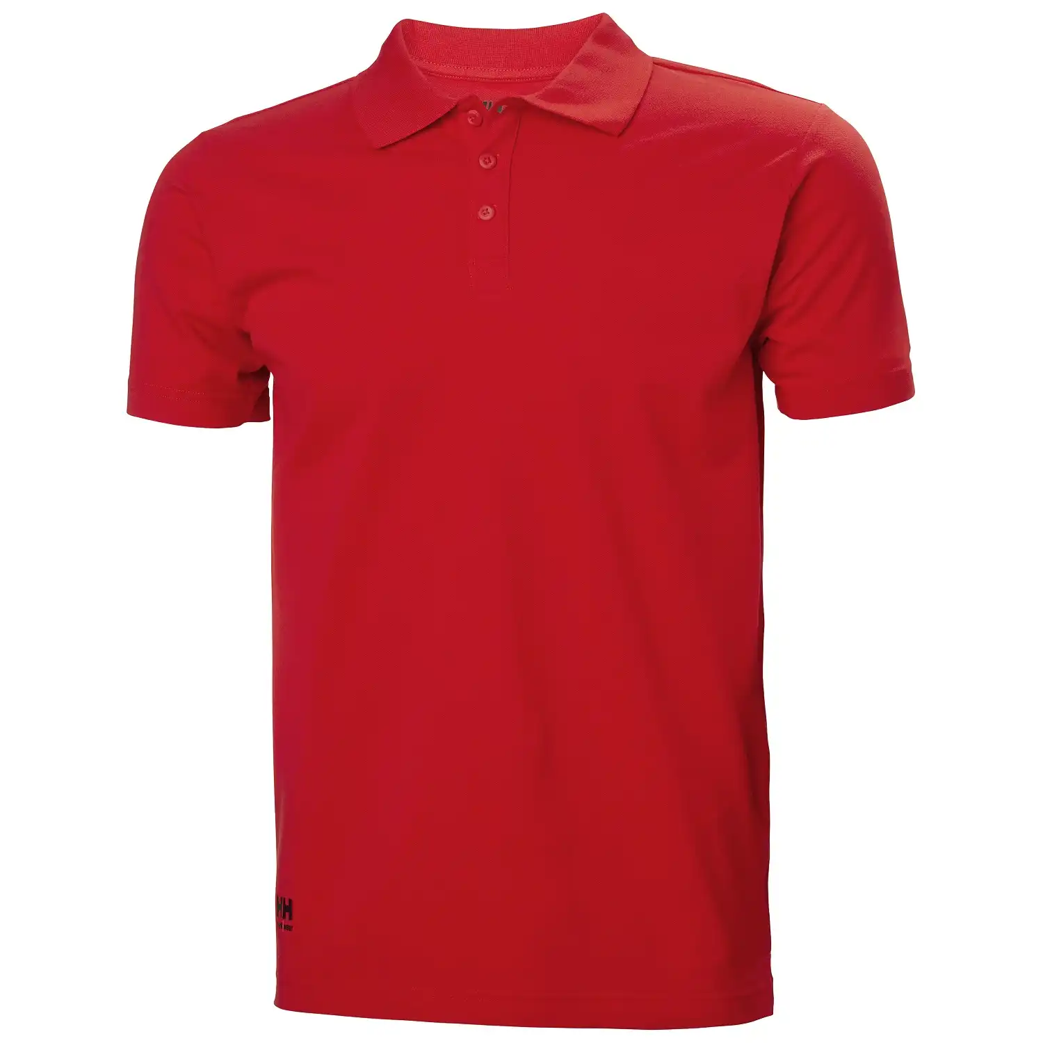 Polo-Shirt "MANCHESTER" in alarmrot, M - Thumbnail 1