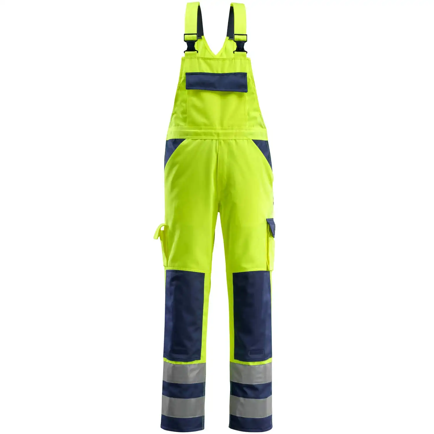 Warnschutz Latzhose "BARRA" Safe Compete in gelb/marine, 76C46 (EU 23) - Bild 1