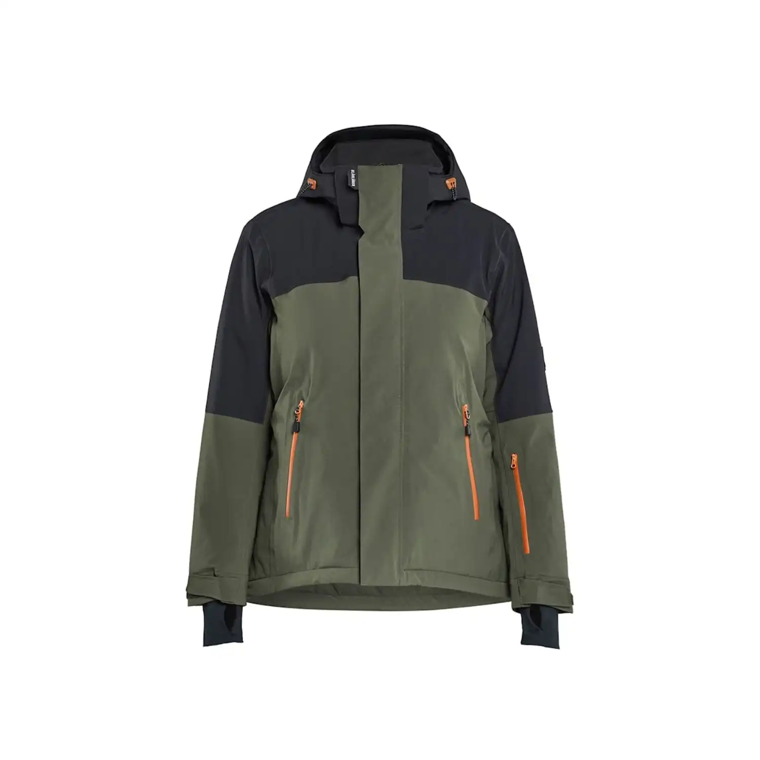 Damen Stretch Winterjacke "STRIKER" in waldgrün/rost, M - Thumbnail 1