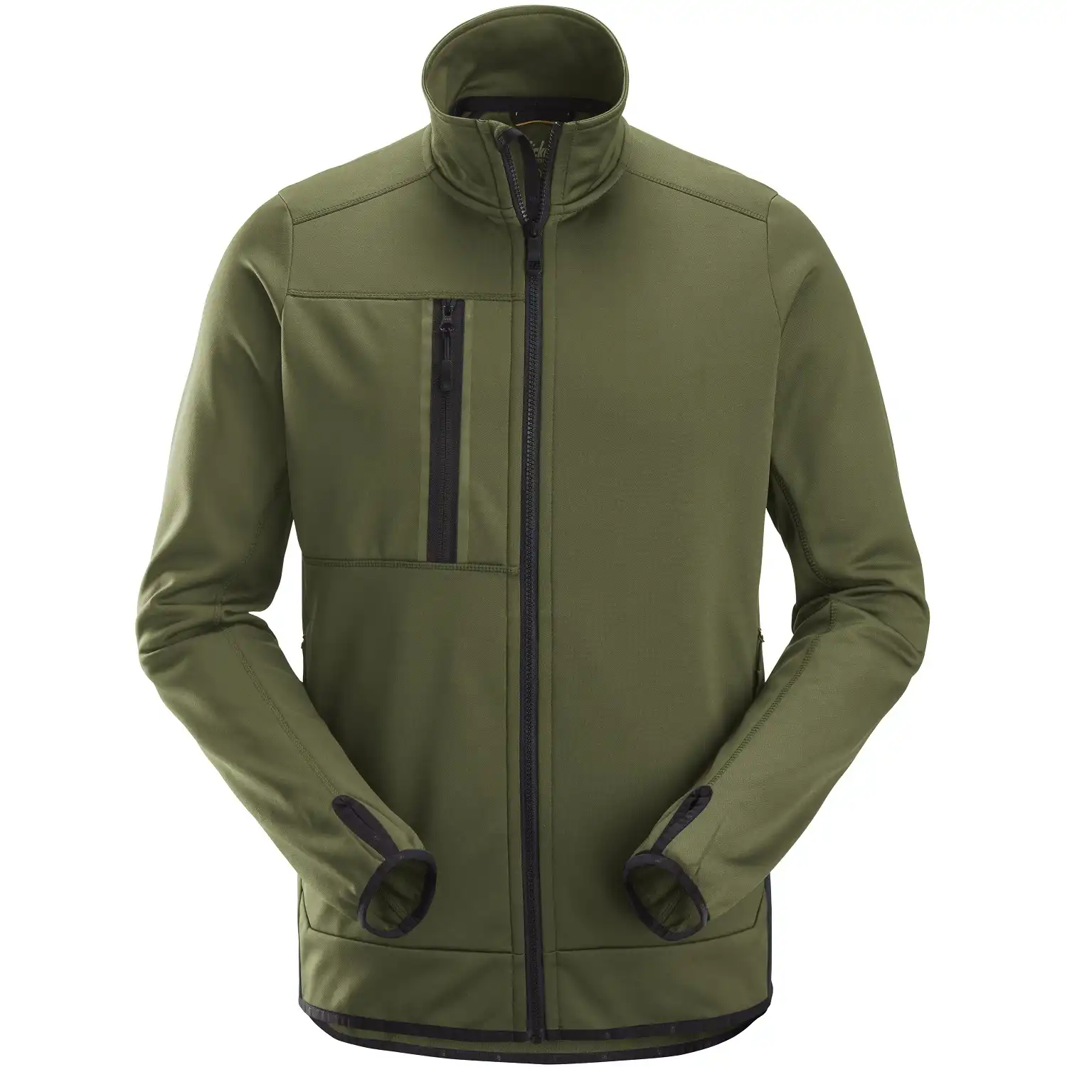 Fleecejacke "8059" AllroundWork in khakigrün, S - Thumbnail 1