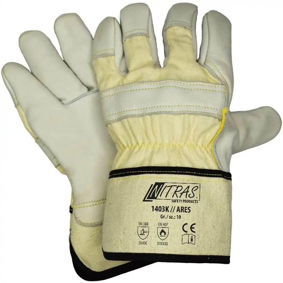 Rindvollleder-Arbeitshandschuhe "ARES" in 12 (XXXL) - Bild 1