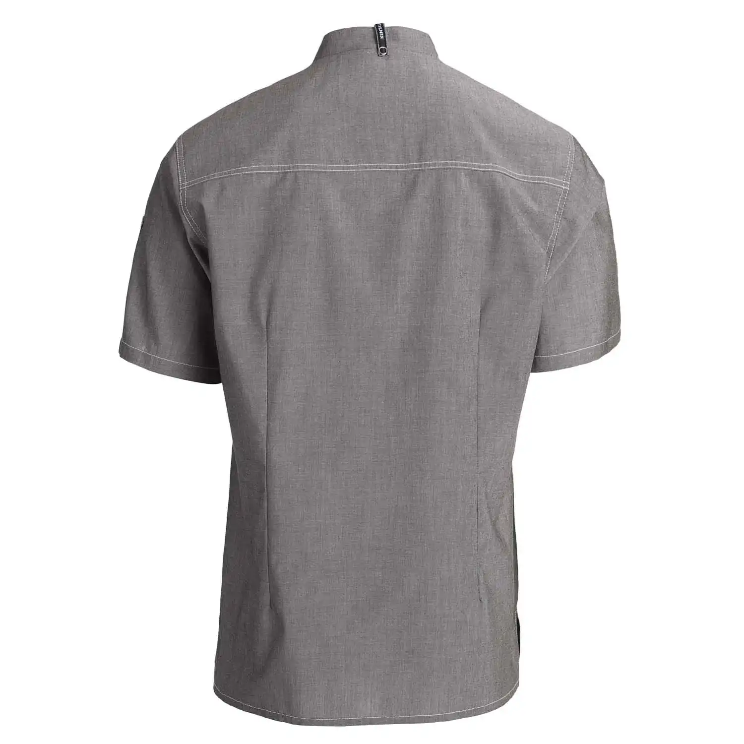 Kochhemd kurzarm "25207" in grau, L - Thumbnail 2