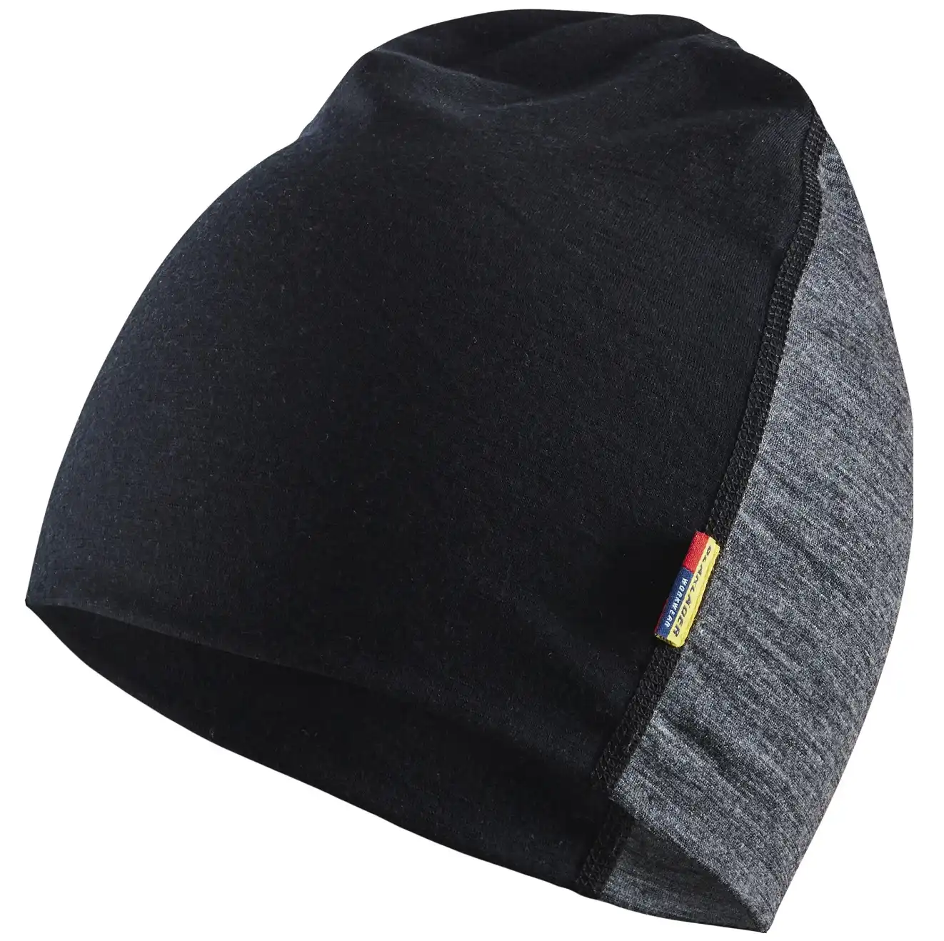 Merino Beanie "2035" grau/schwarz - Thumbnail 1
