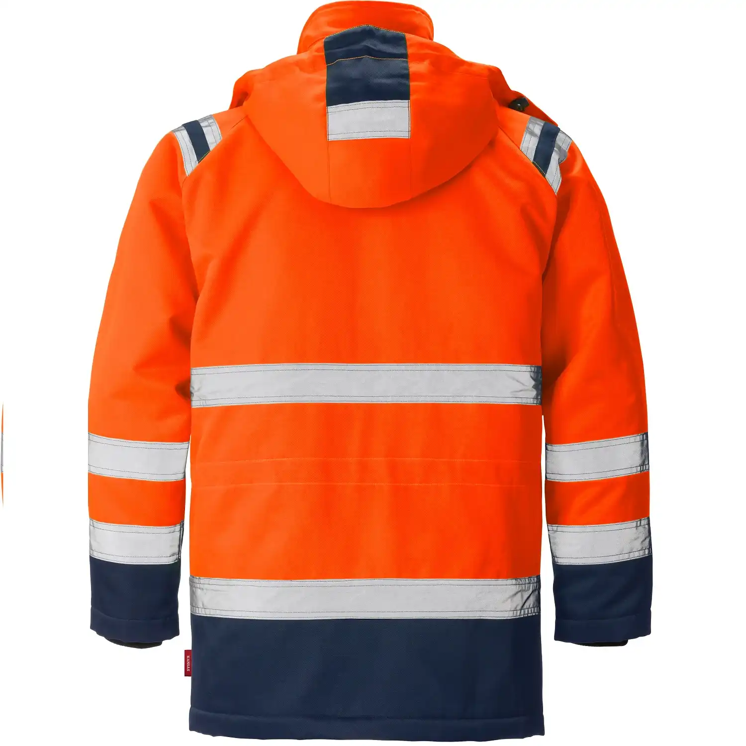 Warnschutz Winterparka "4042 PP" in orange/marine, XS - Thumbnail 2