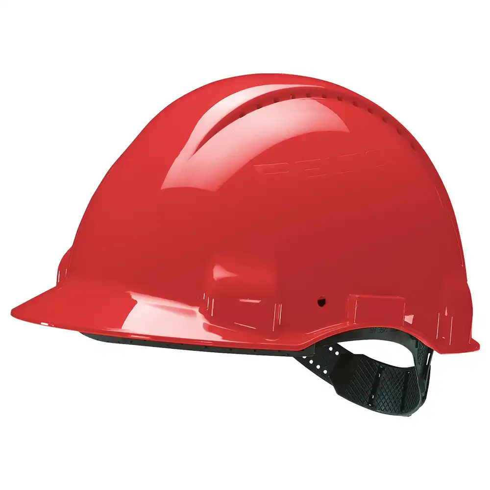 Schutzhelm G3000 m. Uvicator ABS mit Schweißband in Rot - Thumbnail 1
