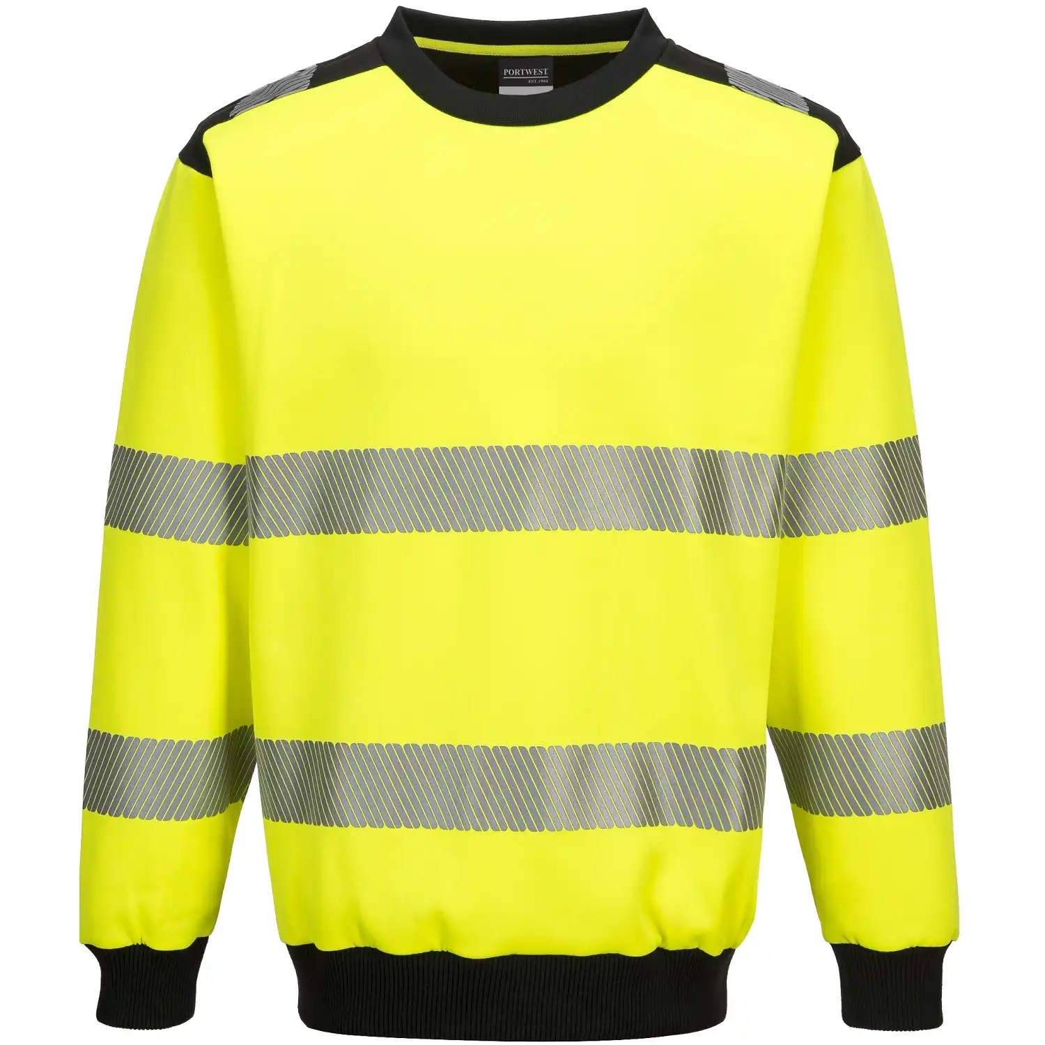 Warnschutz Sweatshirt "PW379" PW3 in gelb/schwarz, M - Bild 1