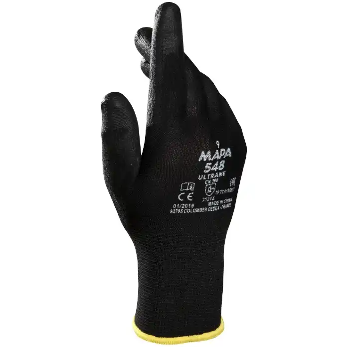 Strick Arbeitshandschuhe "LITE" 22cm, schwarz in 10 (XL) - Bild 1