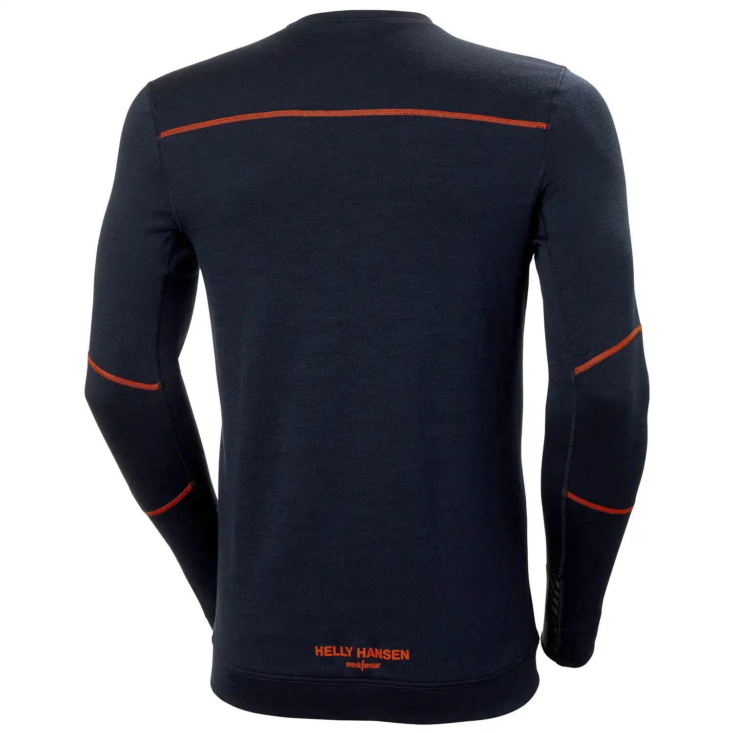 Langarmshirt „LIFA MERINOCREWNECK“ in marine/orange, XL - Thumbnail 2