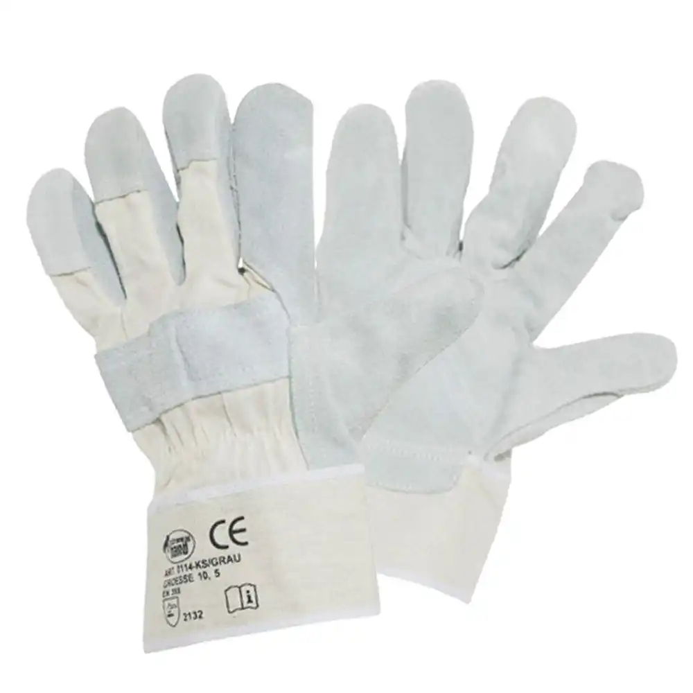Rindspaltleder-Arbeitshandschuhe "KS/GRAU" in 10 (XL) - Bild 1