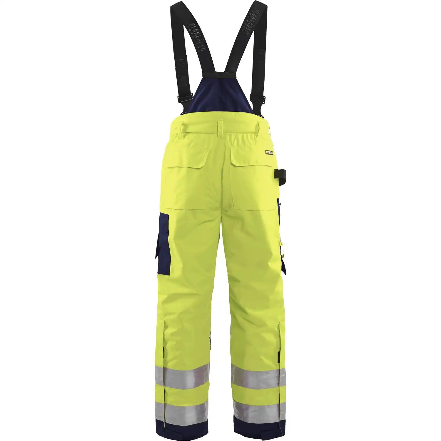 Warnschutz-Winterlatzhose "1885" 100% Polyester in gelb/marine, C146 - Thumbnail 2