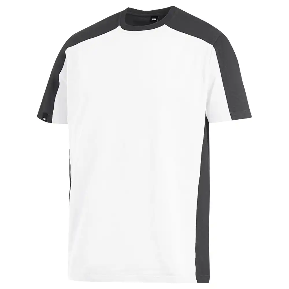 T-Shirt zweifarbig "MARC" in weiß/anthrazit, L - Thumbnail 1