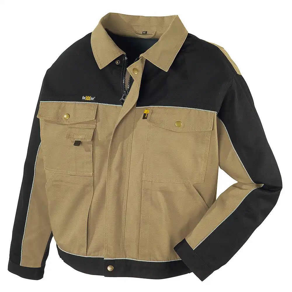 Bundjacke "RIO" Canvas 320g/m²  in khaki/Schwarz, L - Bild 1